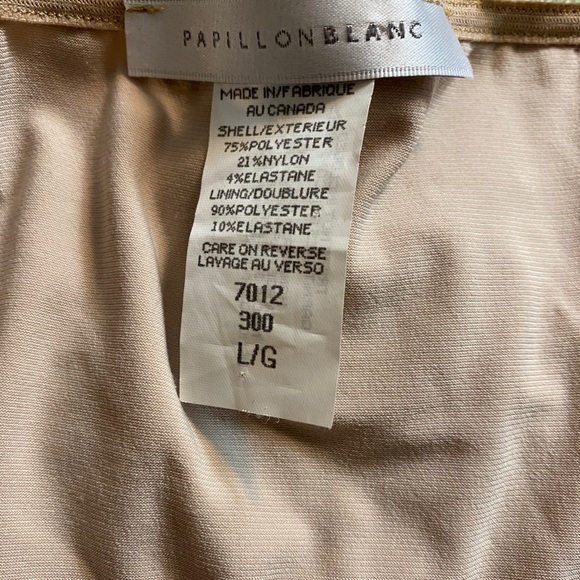 Papillon Blanc Cream Lace Top Size L - Picture 4 of 4